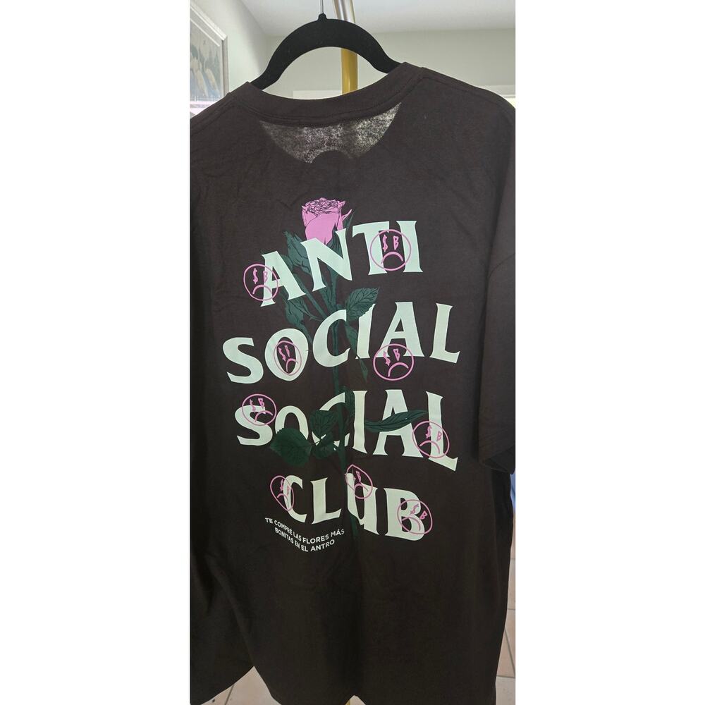 Anti Social Club Brown Tee size XL - Picture 2 of 3